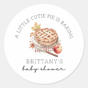 Een beetje schattige taart bakt herfstbrood Baby s Ronde Sticker