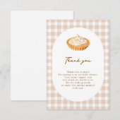 Een beetje schattige taart dank je kaart (Voorkant / Achterkant)