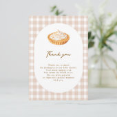 Een beetje schattige taart dank je kaart (Staand voorkant)