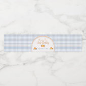 Een beetje schattige taart eerste verjaardag Blue  Waterfles Etiket (Enkel label)