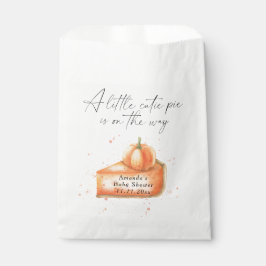 "Een beetje schattige taart is op weg" baby shower Bedankzakje