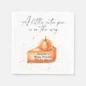 "Een beetje schattige taart is op weg" baby shower Servet (Voorkant)