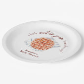 Een beetje schattige taart is op weg naar Baby sho Papieren Bordje (Gekanteld)