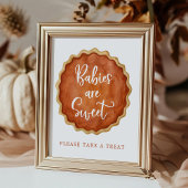 Een beetje schattige taart pompoen baby's zijn zoe poster