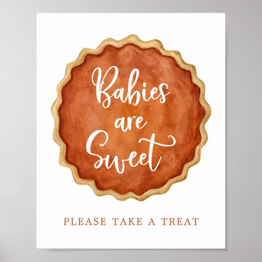 Een beetje schattige taart pompoen baby's zijn zoe poster (Voorkant)