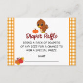 Een beetje Schattigee Turkije Baby shower luier Ra Informatiekaartje (Voorkant)