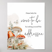 Een beetje schimmels betoverde paddenstoel Envelop Poster (Voorkant)