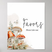 Een beetje schimmels betoverde paddenstoel gunsten poster (Voorkant)