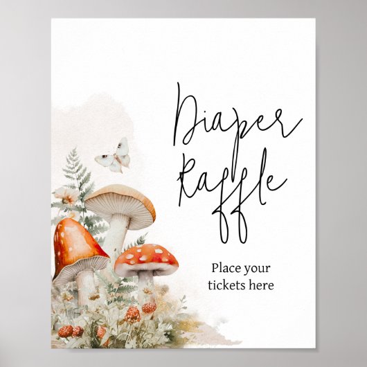 Een beetje schimmels betoverde paddenstoel luier r poster (Voorkant)