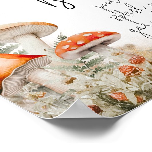 Een beetje schimmels betoverde paddenstoel mam osa poster (Hoek)