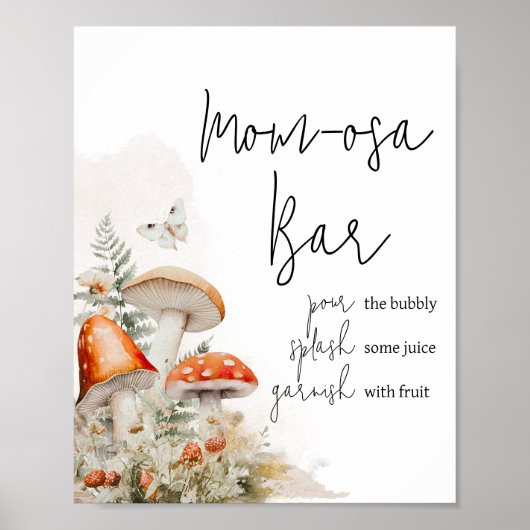 Een beetje schimmels betoverde paddenstoel mam osa poster (Voorkant)