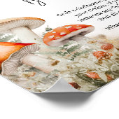 Een beetje schimmels betoverde paddenstoel zeggen  poster (Hoek)