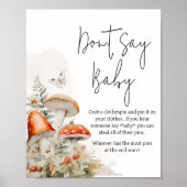 Een beetje schimmels betoverde paddenstoel zeggen  poster (Voorkant)