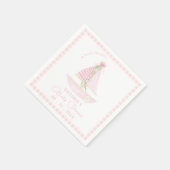 Een beetje schipper roze geruite modern Baby showe Servet (Hoek)