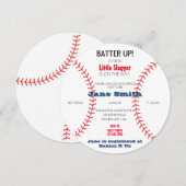 Een beetje Slugger Baby shower Kaart (Voorkant / Achterkant)