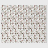 Een beetje smakelijk kerstwrappeerpapier cadeaupapier (Vlak)