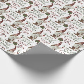 Een beetje smakelijk kerstwrappeerpapier cadeaupapier (Hoek)