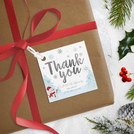 Een beetje sneeuwblauw Baby shower Dank u Bedankjes Labels