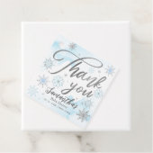 Een beetje sneeuwblauw Baby shower Dank u Bedankjes Labels (In situ)