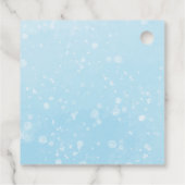 Een beetje sneeuwblauw Baby shower Dank u Bedankjes Labels (Achterkant)