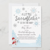 Een beetje sneeuwblauw Baby shower Kaart (Voorkant)