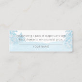 Een beetje sneeuwblauw Baby shower Mini Visitekaartje (Achterkant)