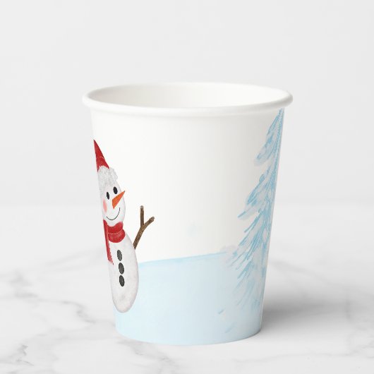 Een beetje sneeuwblauw Baby shower Papieren Bekers (Achterkant)