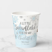 Een beetje sneeuwblauw Baby shower Papieren Bekers (Voorkant)