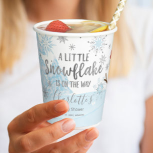Een beetje sneeuwblauw Baby shower Papieren Bekers