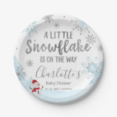 Een beetje sneeuwblauw Baby shower Papieren Bordje (Voorkant)