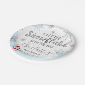 Een beetje sneeuwblauw Baby shower Papieren Bordje (Gekanteld)