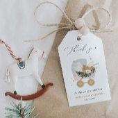 Een beetje sneeuwvlok Baby shower dank je Cadeaulabel