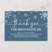 Een beetje sneeuwvlok Baby shower dank je kaart (Voorkant)