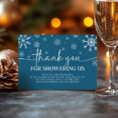 Een beetje sneeuwvlok Baby shower dank je kaart