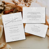 Een beetje Sneeuwvlok Baby shower grijs Dank u Bedankkaart