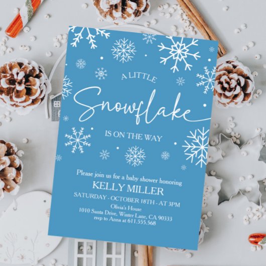 Een beetje sneeuwvlok Baby shower Kaart