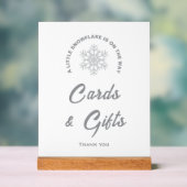 Een beetje sneeuwvlok Baby shower Kaarten & gesche Acryl Bord (Neutraal)