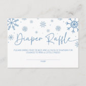 Een beetje sneeuwvlok Baby shower luier Raffle Informatiekaartje (Voorkant)