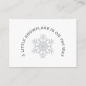 Een beetje sneeuwvlok Baby shower neem alsjeblieft Informatiekaartje (Achterkant)