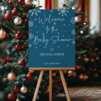 Een beetje sneeuwvlok Baby shower Welkom Poster