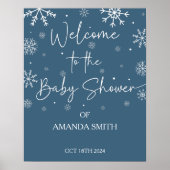 Een beetje sneeuwvlok Baby shower Welkom Poster (Voorkant)
