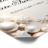 Een beetje sneeuwvlok Baby's zijn zoet Neem een tr Poster (Hoek)