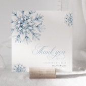 Een beetje sneeuwvlok blauw Baby shower bedankkaar Bedankkaart