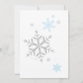 Een beetje sneeuwvlok blauw Baby shower Kaart (Achterkant)