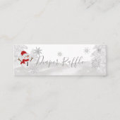 Een beetje sneeuwvlok grijs Baby shower Mini Visitekaartje (Voorkant)