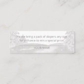 Een beetje sneeuwvlok grijs Baby shower Mini Visitekaartje (Achterkant)