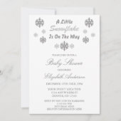 Een beetje sneeuwvlok is onderweg Baby shower Kaart (Voorkant)