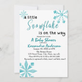 Een beetje sneeuwvlok is onderweg Baby shower Kaart (Voorkant)