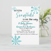 Een beetje sneeuwvlok is onderweg Baby shower Kaart (Staand voorkant)