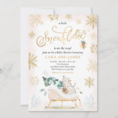 Een beetje sneeuwvlok is onderweg Baby shower Kaart (Voorkant)